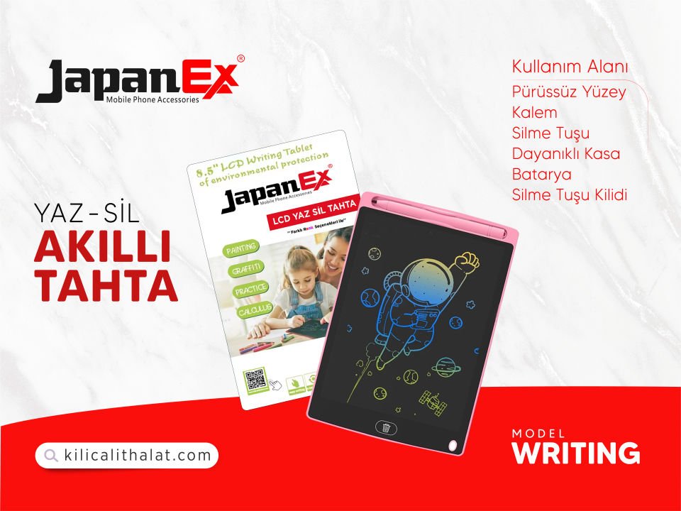 JapanEx Yaz-Sil Akıllı Çocuk Yaz Sil Dijital Tablet