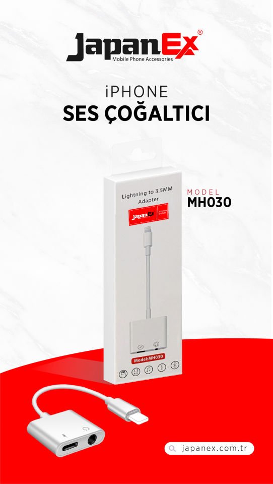 JAPANEX İOS SES ÇOĞALTICI ŞARJ & KULAKLIK BİRLEŞTİRİCİ
