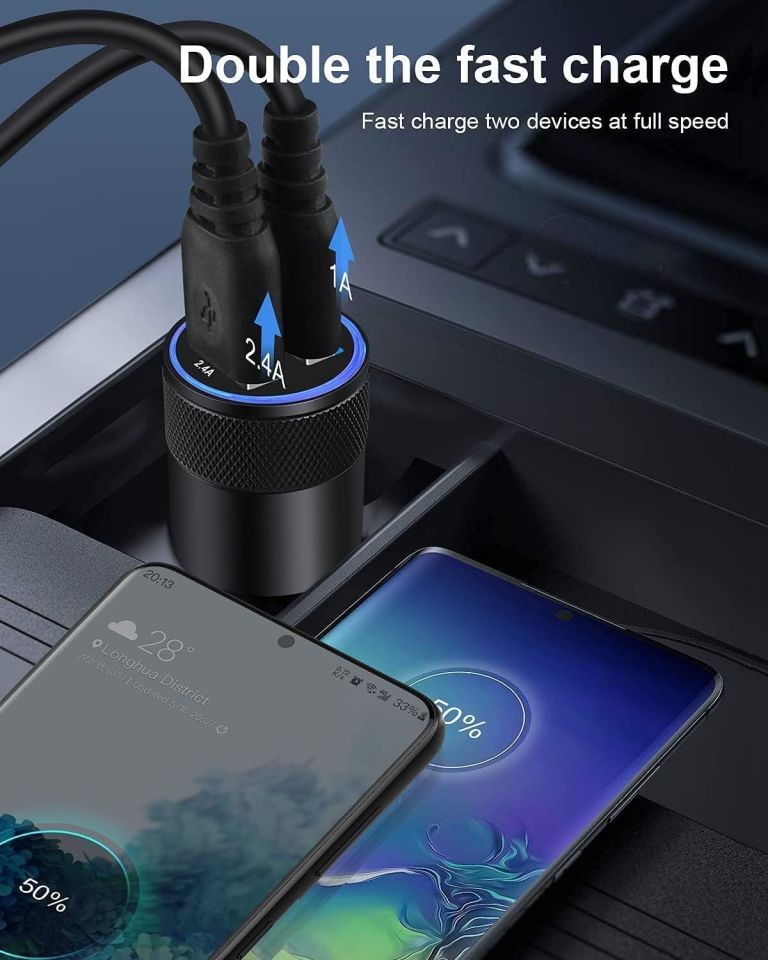 JAPANEX 2.4AH ÇİFT USB ARAÇ ŞARJ BAŞLIĞI CAR001