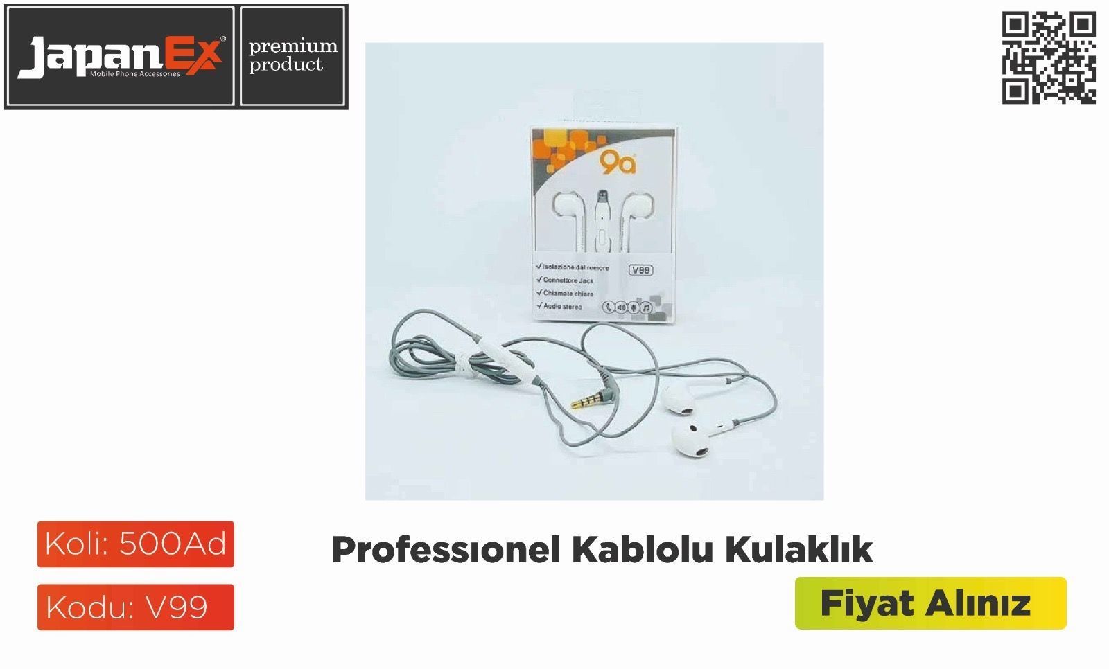 9A PROFESYONEL KABLOLU KULAKLIK V99