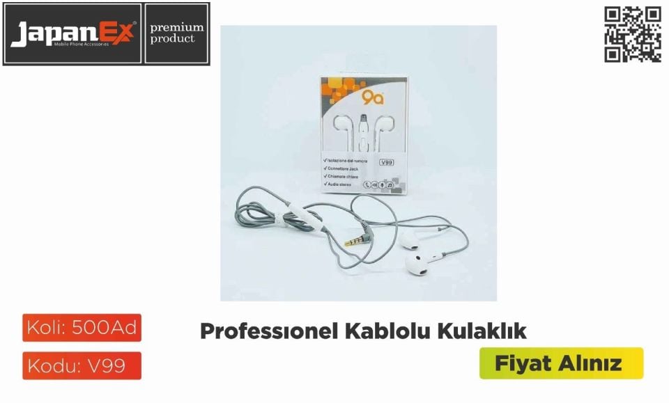 9A PROFESYONEL KABLOLU KULAKLIK V99