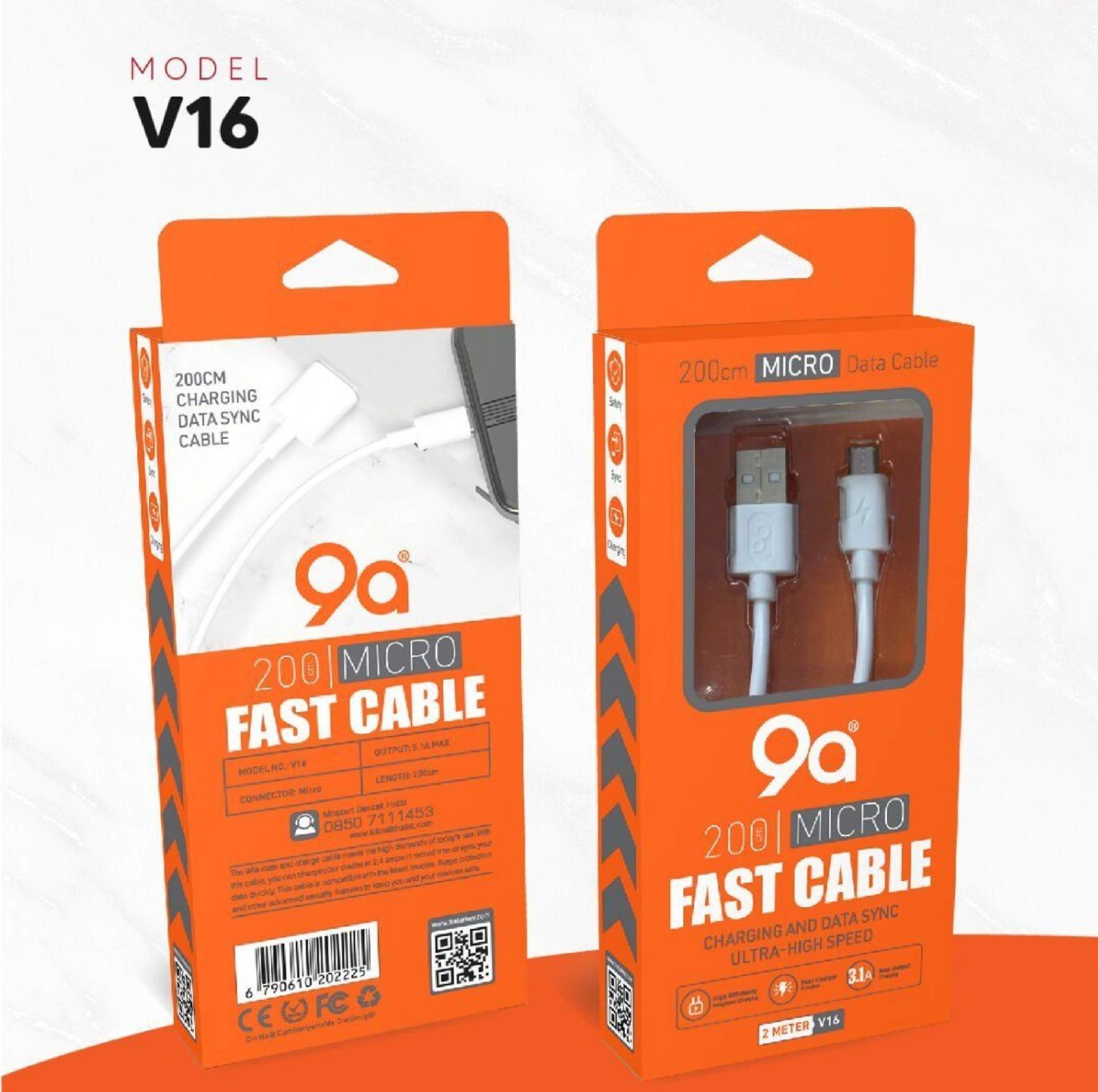 9A V16 2 METRE MİCRO KABLO