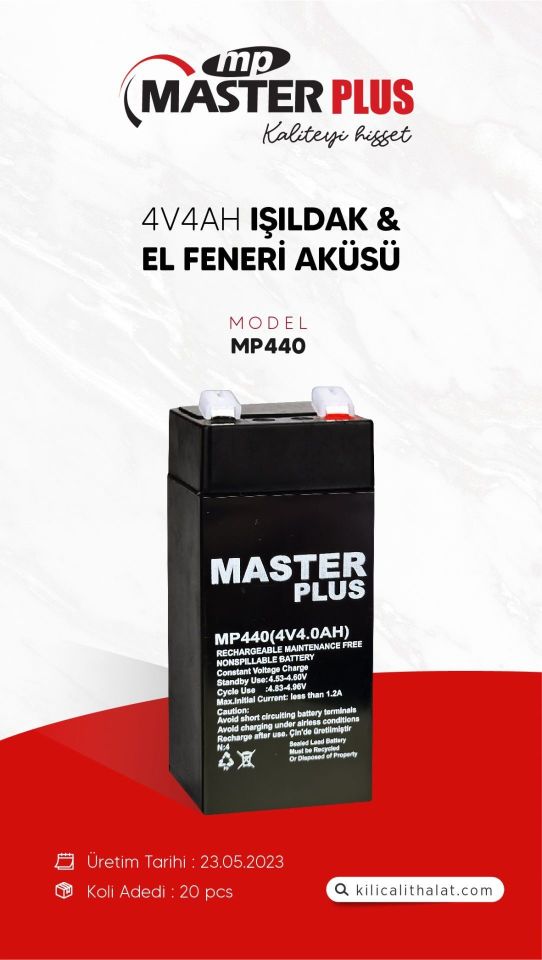 MASTERPLUS 4V4AH KURU AKÜ