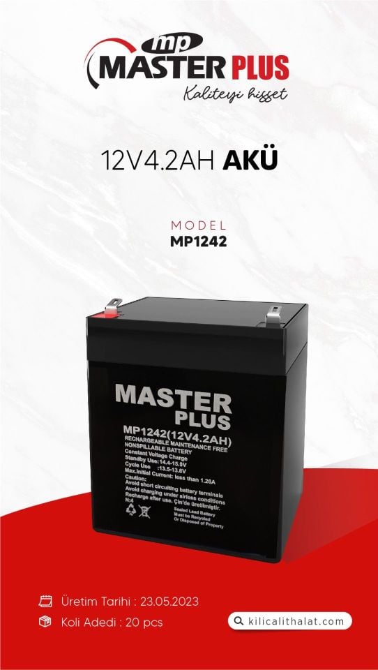 MASTERPLUS 12V4.2AH KURU AKÜ