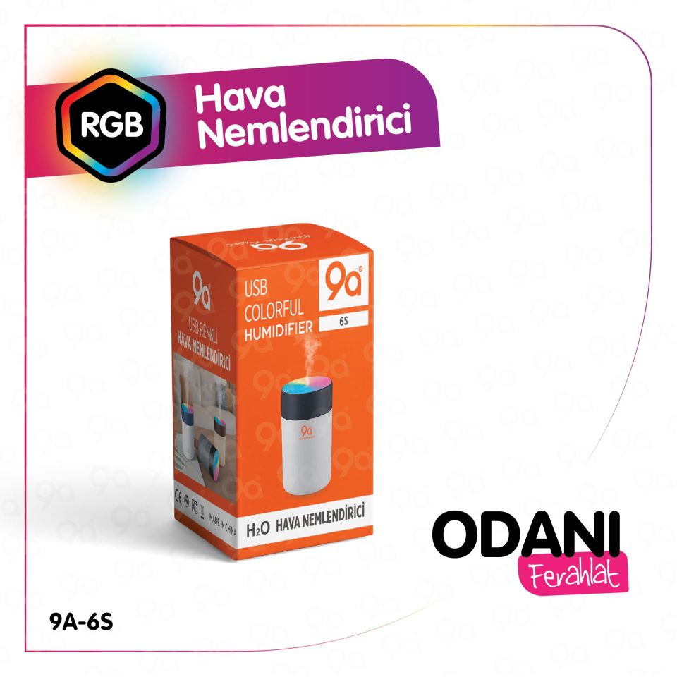 9a 6S Humidifier 300 Ml Ulrasonik Oda - Araç - Hava Nemlendirici Buhar Makinesi Ve Aroma Difüzörü(Kopya)