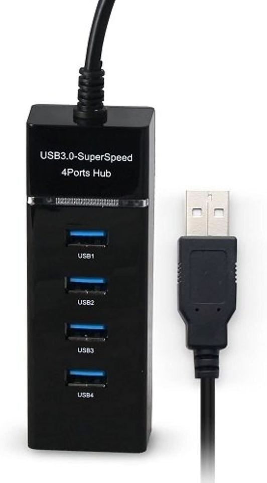 4 Port Usb 3.0 Çoklayıcı Hub Anahtarlı Işıklı