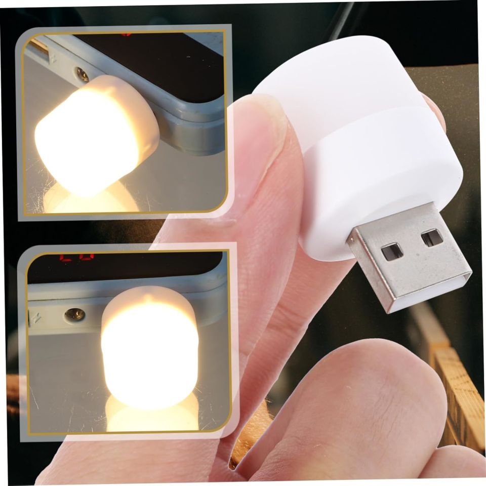 1W Usb Beyaz Led Powerbank Başlık/Araç içi/ Telefon ile kullanımlar için