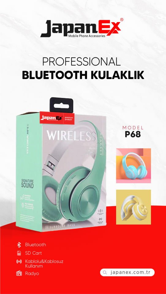 JAPANEX P68 BLUETOOTH KULAKLIK