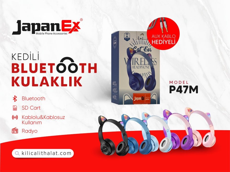 JAPANEX P47M KEDİLİ KULAKLIK